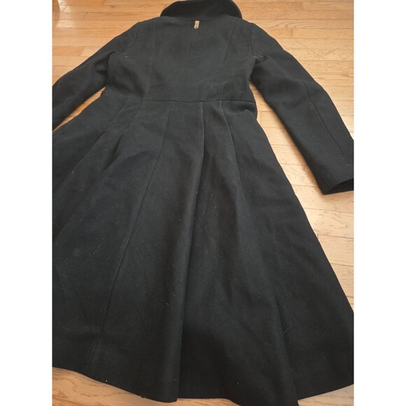 Mackage Women's Wool Blend Dress Coat Black Belted Heavy Size Medium - Picture 14 of 14